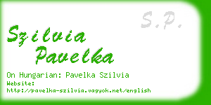szilvia pavelka business card